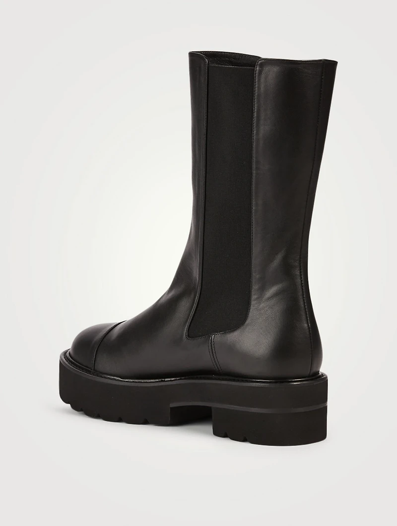 Presley Ultralift Leather Mid-Calf Chelsea Boots