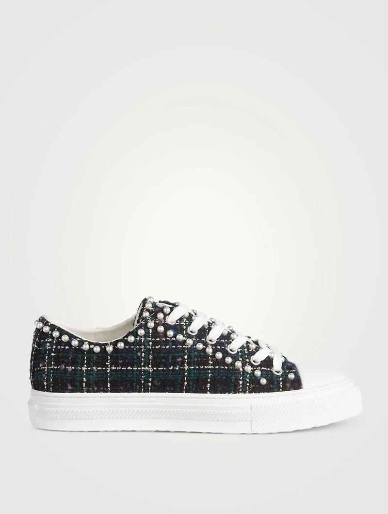 Ollie Tweed Sneakers With Pearls