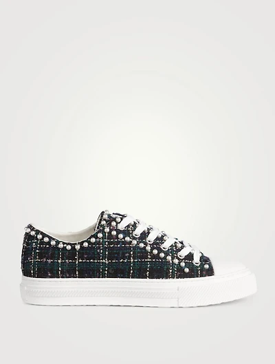 Ollie Tweed Sneakers With Pearls