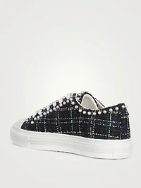 Ollie Tweed Sneakers With Pearls