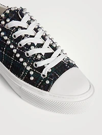 Ollie Tweed Sneakers With Pearls