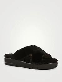 Roza Lift Chill Faux Fur Slide Sandals