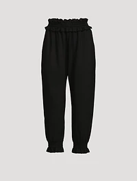 Spongey Ruched Waist Jersey Joggers