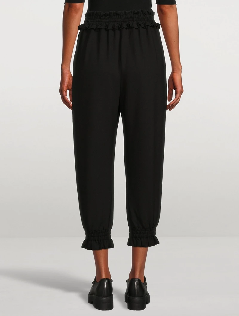 Spongey Ruched Waist Jersey Joggers