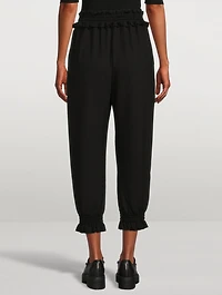 Spongey Ruched Waist Jersey Joggers