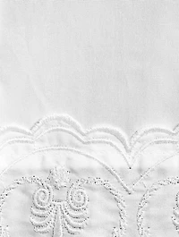 Puff-Sleeve Cotton Poplin Shirt With Heart Trim