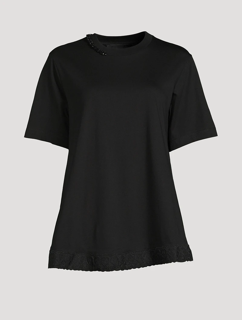 Embellished Supima Cotton A-Line T-Shirt