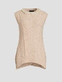 Sculpted Vest With Beading
