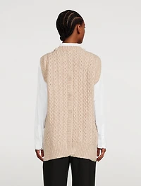 Sculpted Vest With Beading