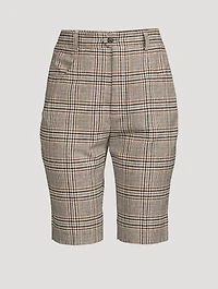 Bermuda Shorts Plaid Print