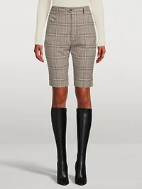 Bermuda Shorts Plaid Print