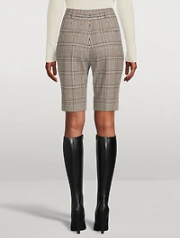 Bermuda Shorts Plaid Print
