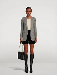 Pleated Velvet Shorts