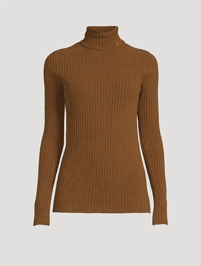Ribbed Wool And Cashmere Turtleneck Sweater
