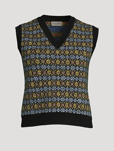 Fairisle Wool Sweater Vest