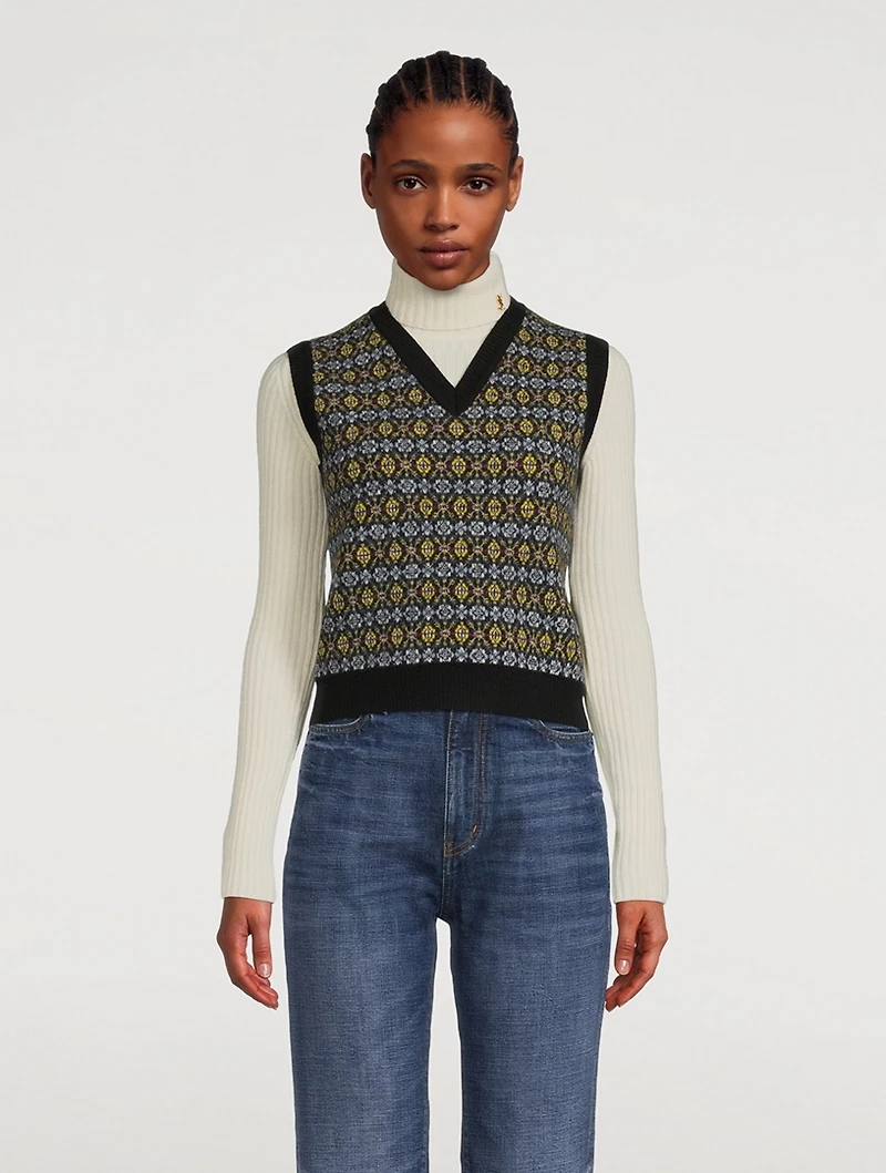 Fairisle Wool Sweater Vest
