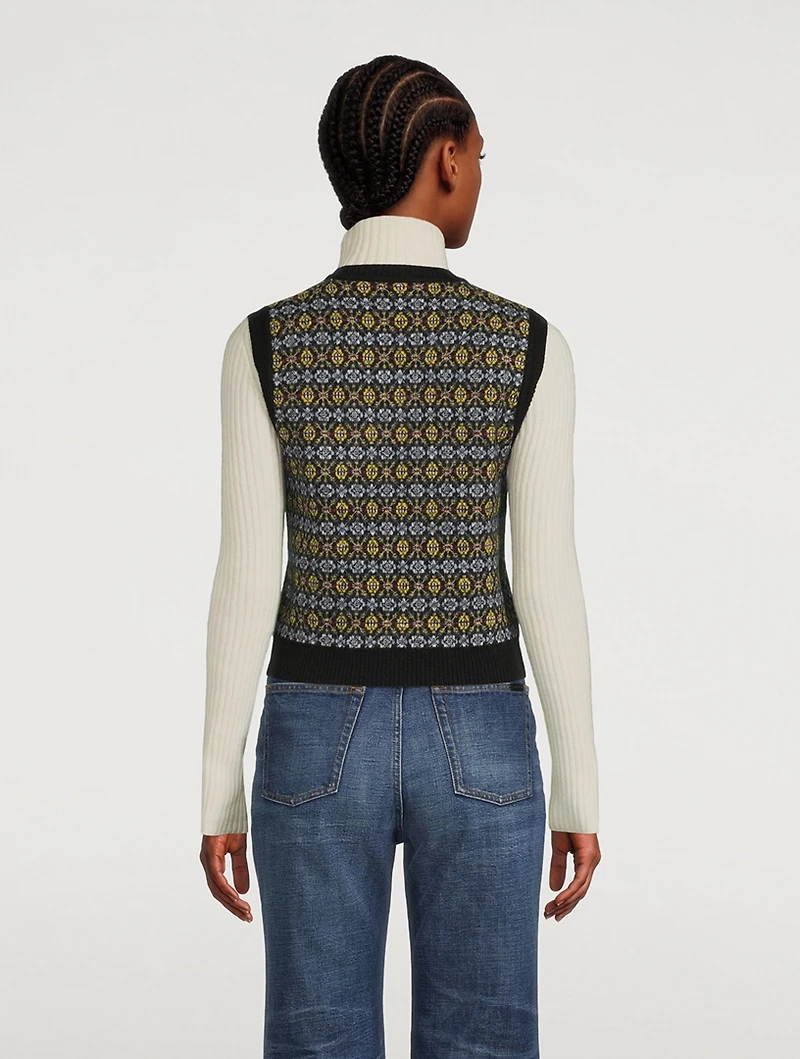 Fairisle Wool Sweater Vest
