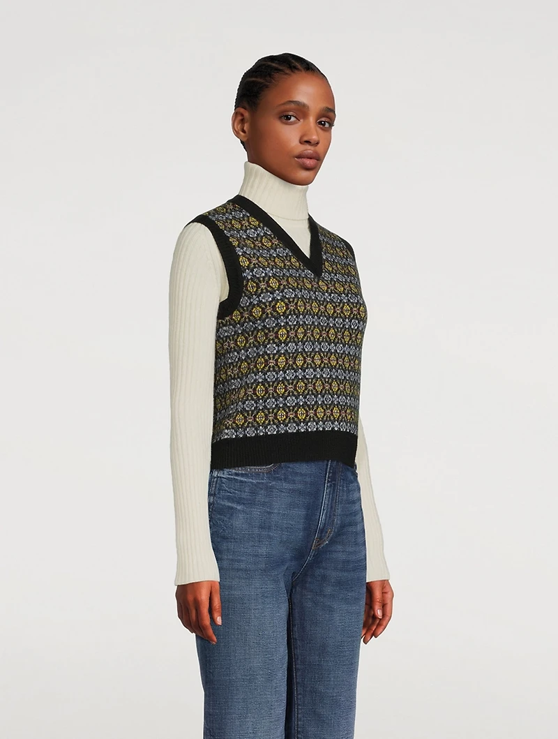 Fairisle Wool Sweater Vest