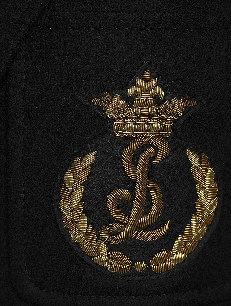 Virgin Wool Blazer With Crest