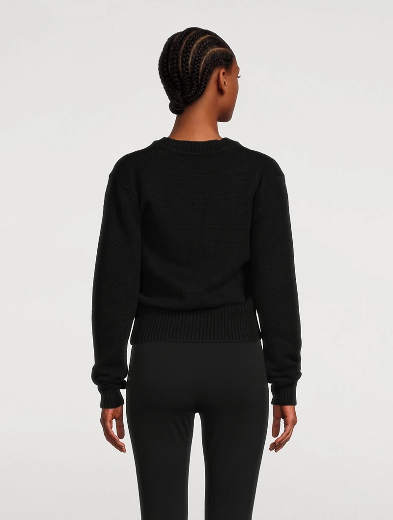 Cashmere Cardigan With Monogram Embroidery