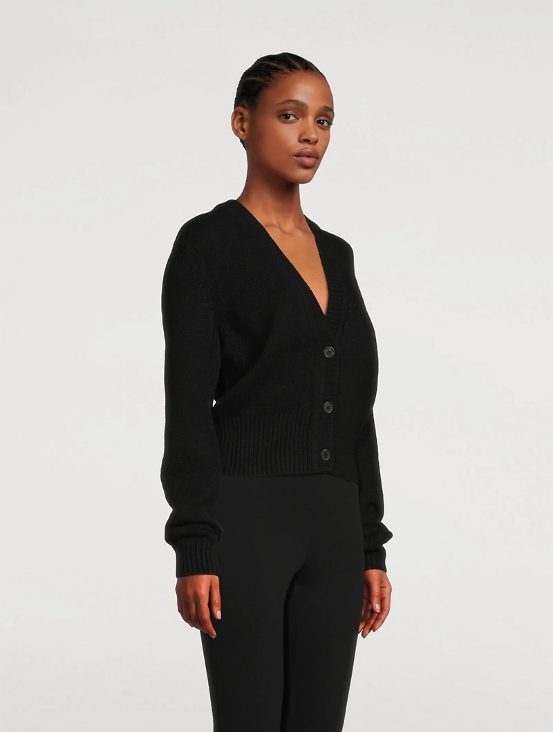 Cashmere Cardigan With Monogram Embroidery