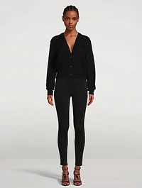 Cashmere Cardigan With Monogram Embroidery