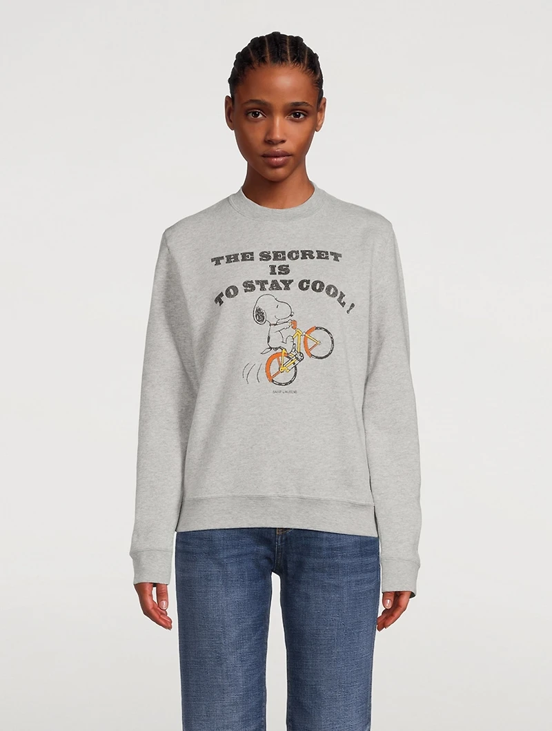 Sweatshirt With Snoopy Print