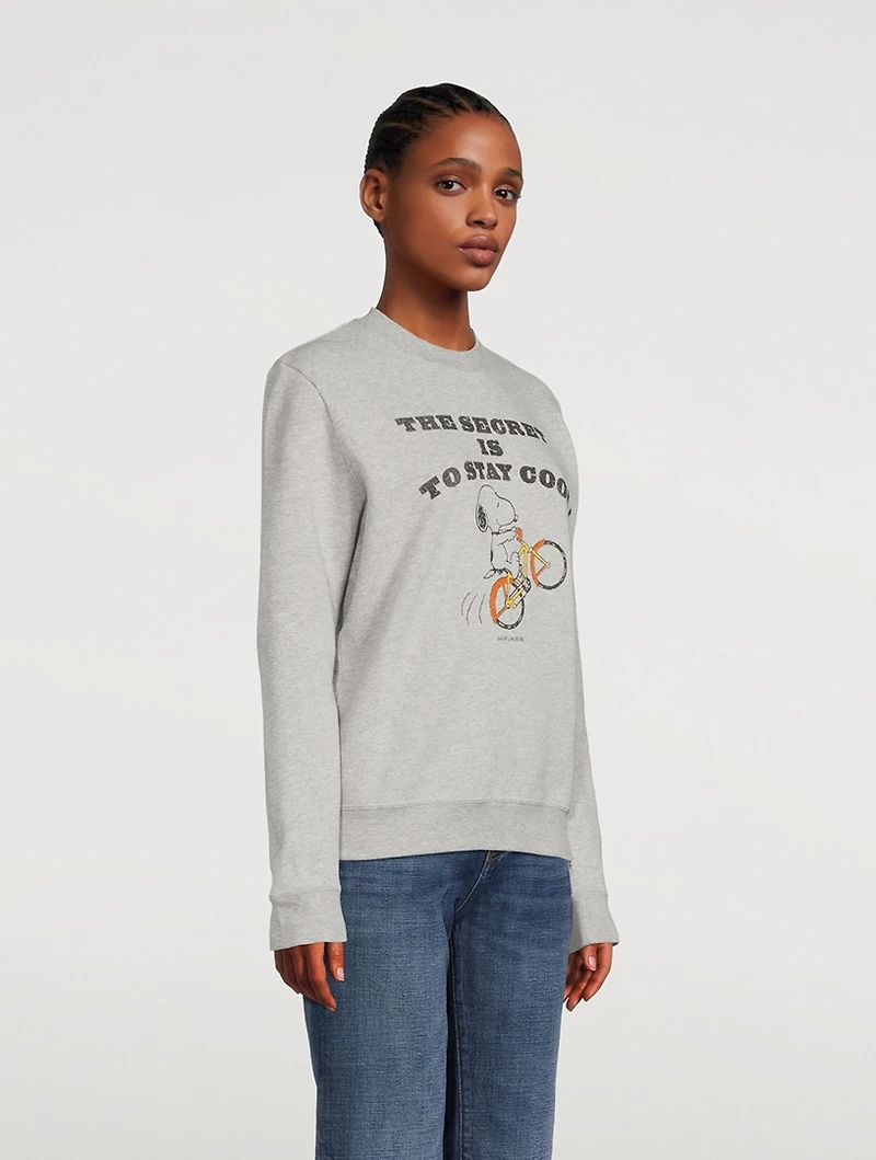 Sweatshirt With Snoopy Print