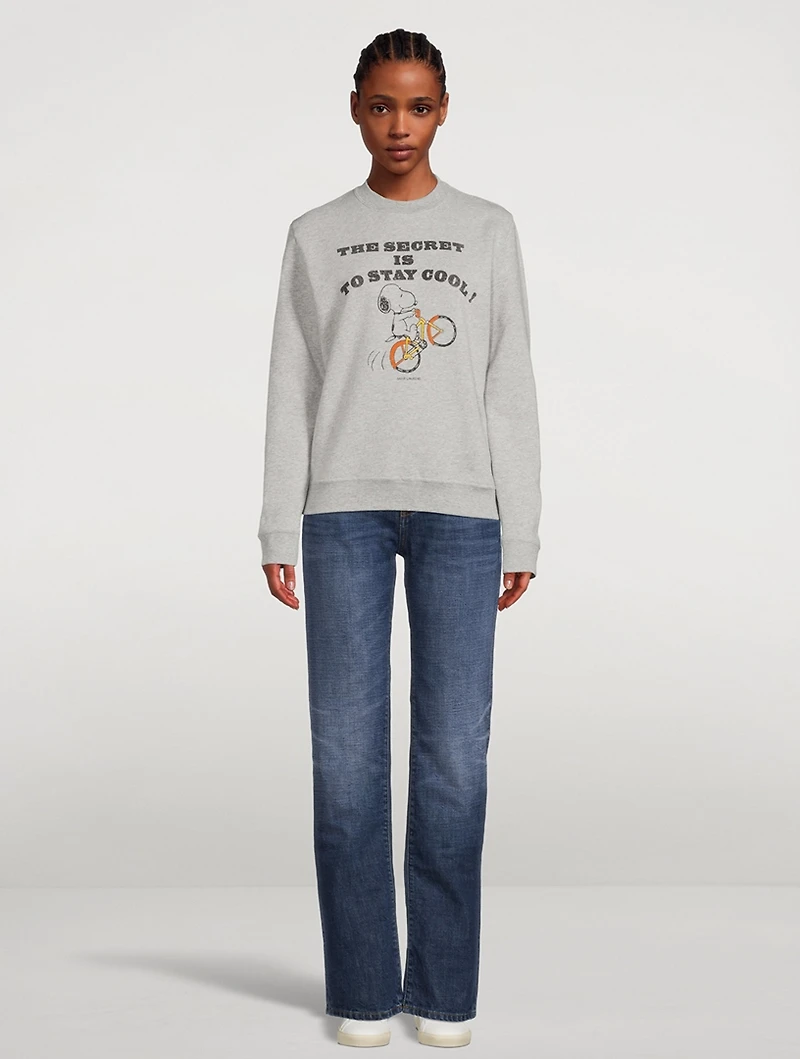 Sweatshirt With Snoopy Print