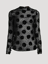 Floral Silk Devoré Shirt