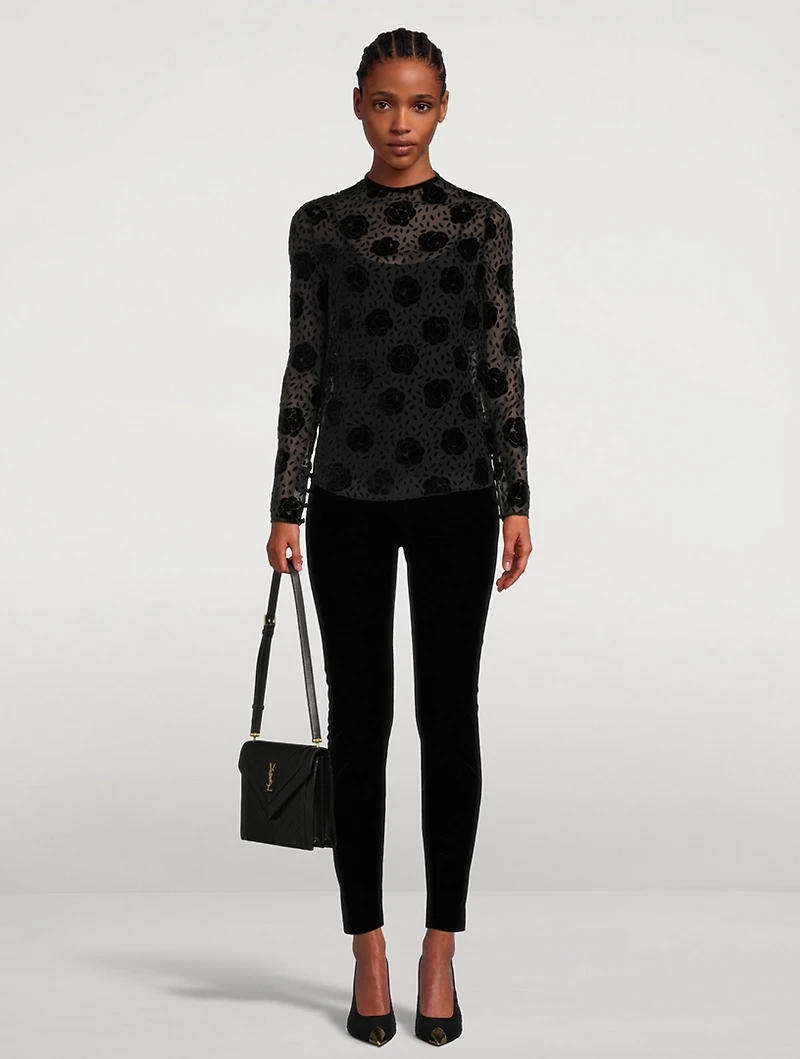 Floral Silk Devoré Shirt