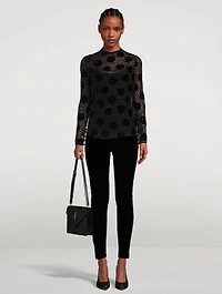 Floral Silk Devoré Shirt