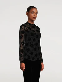 Floral Silk Devoré Shirt