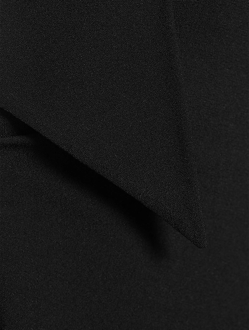 Draped Tie-Neck Dress