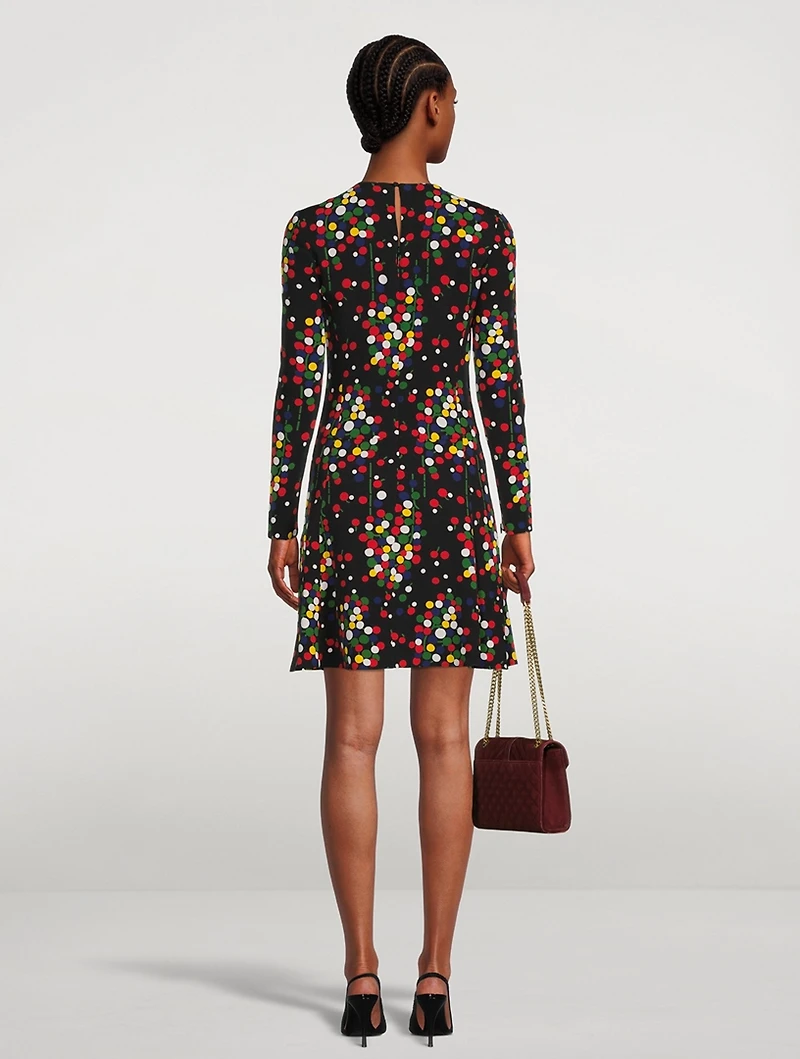 Flared Dress Confetti Print