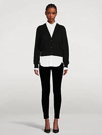 Monogram Embroidered Cotton And Linen Shirt