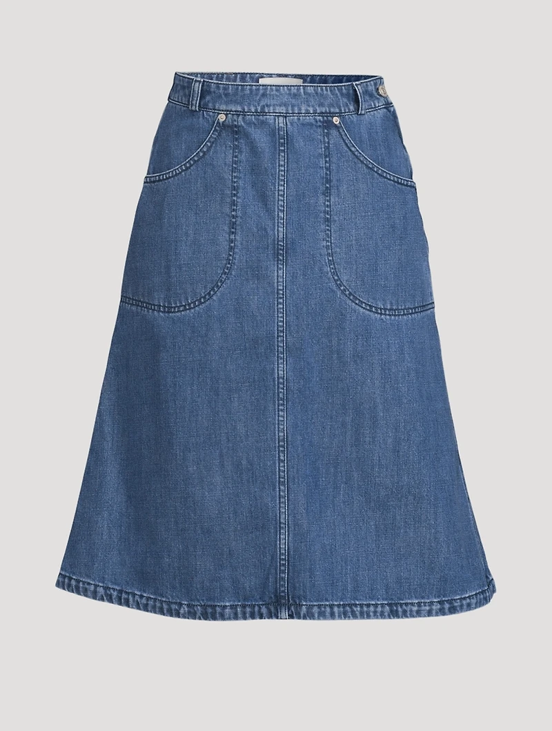 Denim Midi Skirt