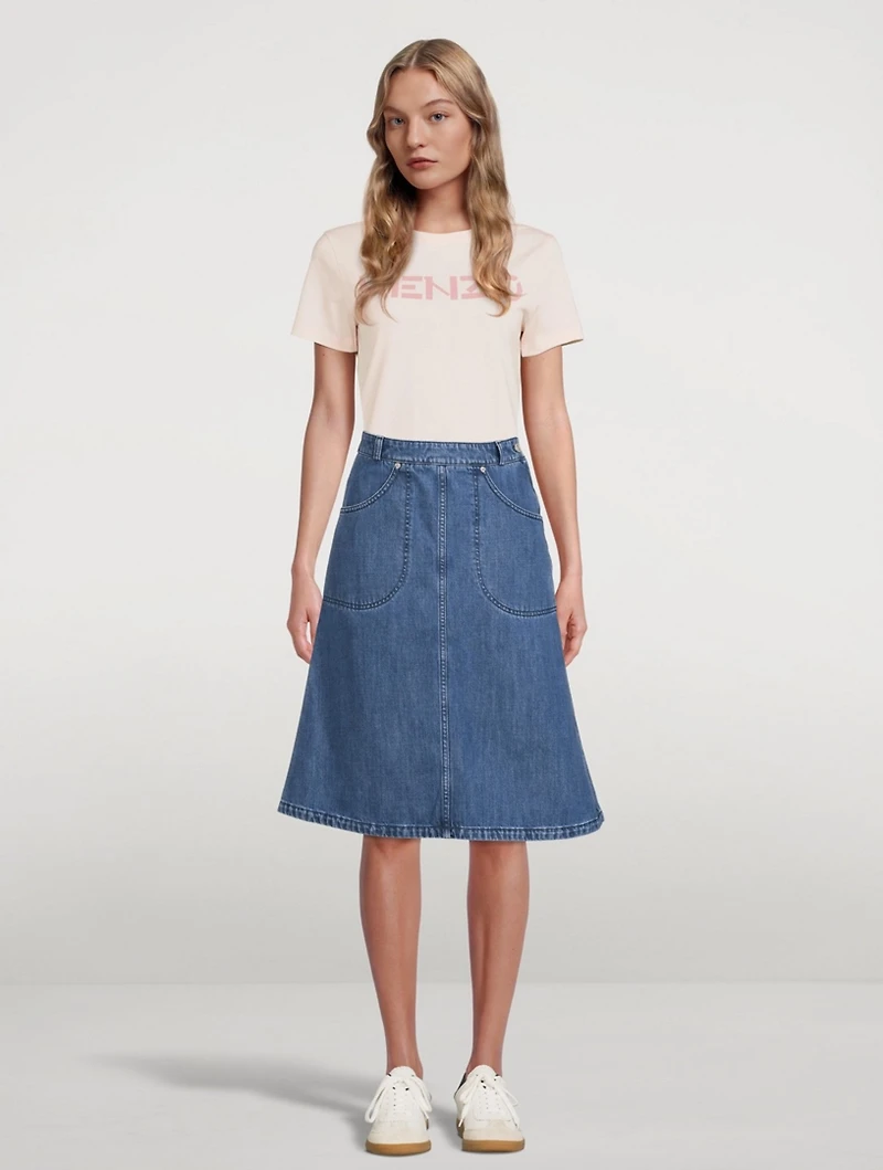 Denim Midi Skirt