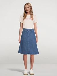 Denim Midi Skirt