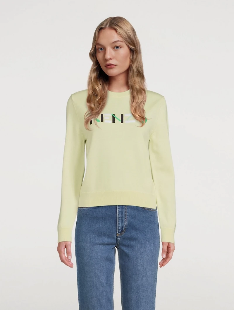 Merino Wool Logo Sweater