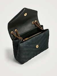 Small Loulou YSL Monogram Suede Chain Bag