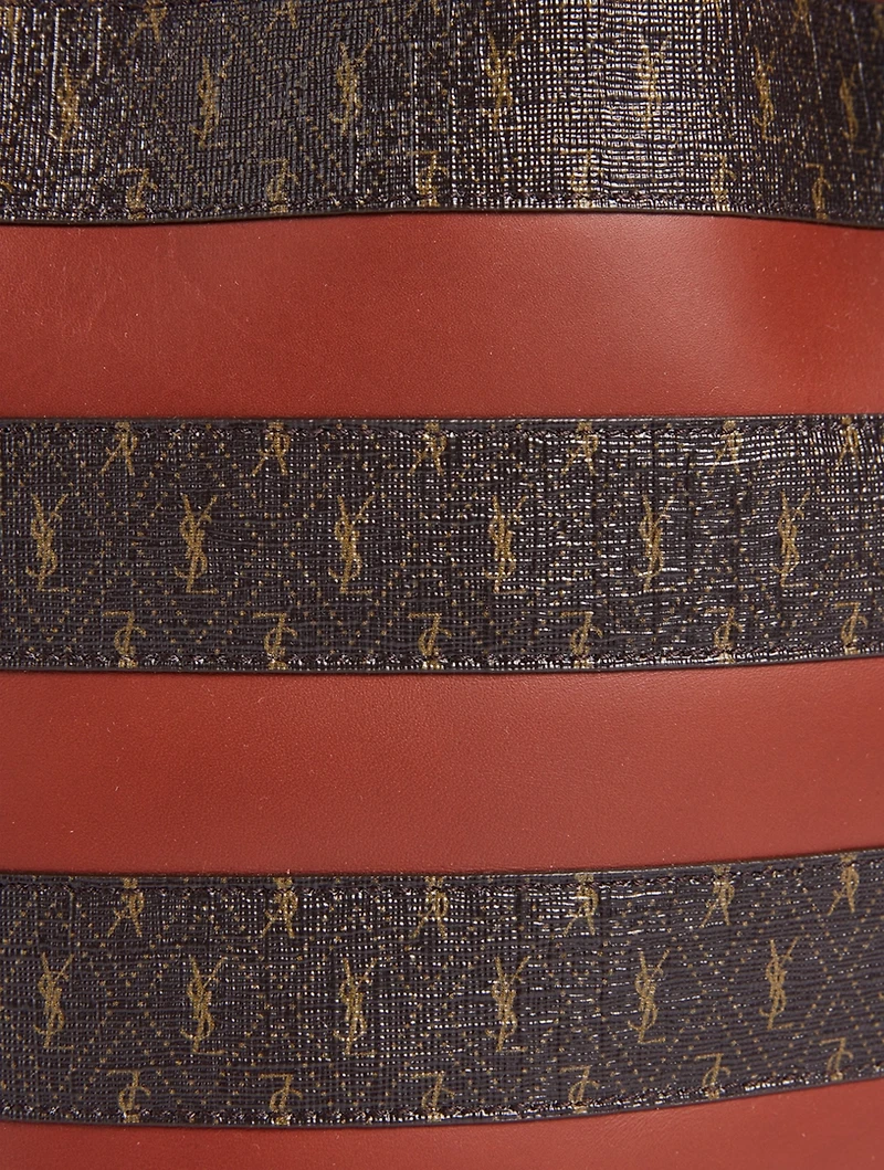 Le Monogramme Leather And Canvas Bucket Bag