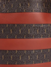 Le Monogramme Leather And Canvas Bucket Bag