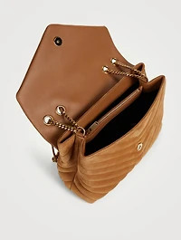 Medium Loulou YSL Monogram Suede Chain Bag