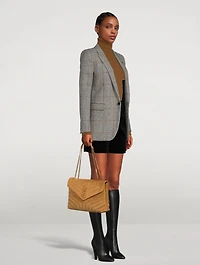 Medium Loulou YSL Monogram Suede Chain Bag