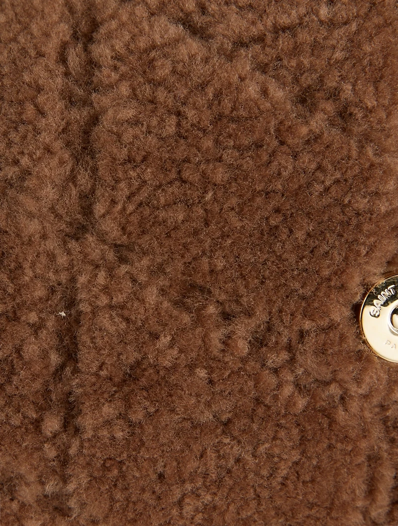 Small Loulou Puffer YSL Monogram Shearling Chain Bag