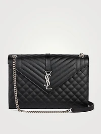Large YSL Monogram Leather Envelope Bag