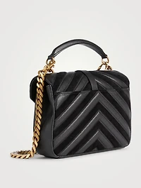 Medium Collége YSL Monogram Leather And Suede Bag