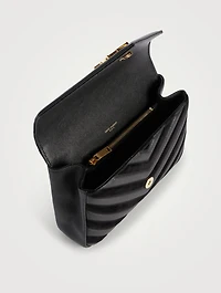 Medium Collége YSL Monogram Leather And Suede Bag