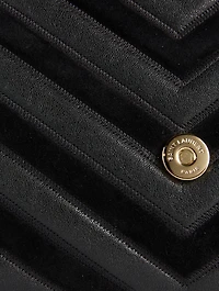 Medium Collége YSL Monogram Leather And Suede Bag